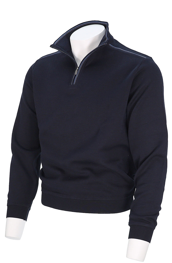 St Croix Zip Mock - Deep Navy