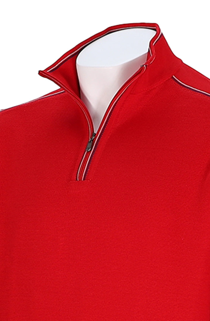 St Croix Zip Mock - Red