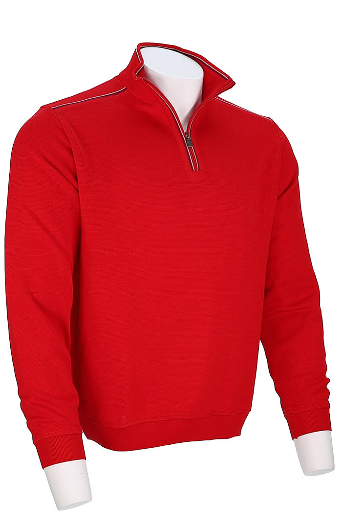 St Croix Zip Mock - Red