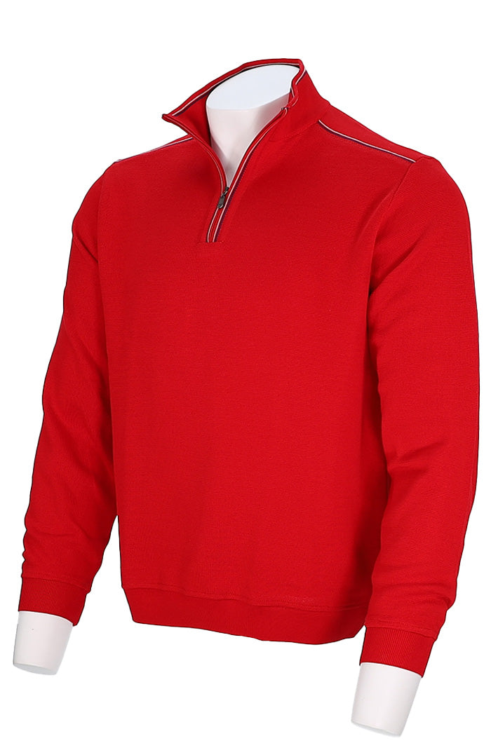 St Croix Zip Mock - Red