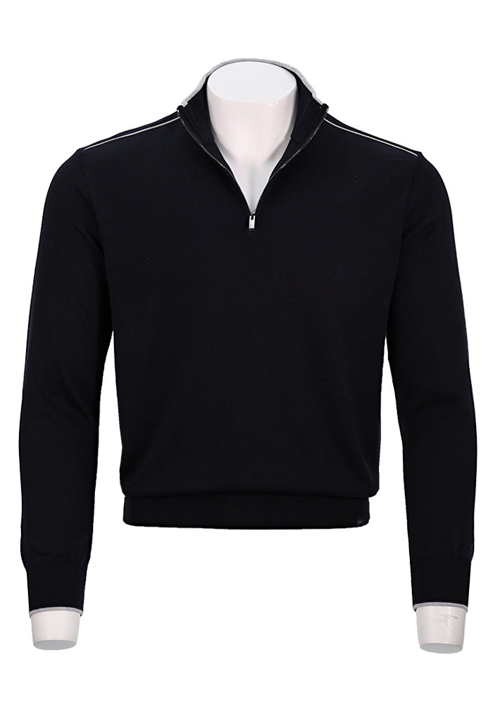 Paul & Shark Quarter Zip Sweater, Navy
