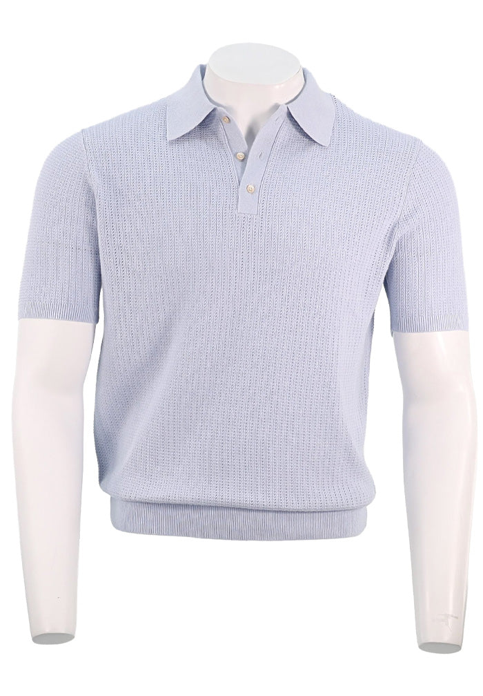 Stenstroms Crochet Polo, Light Blue