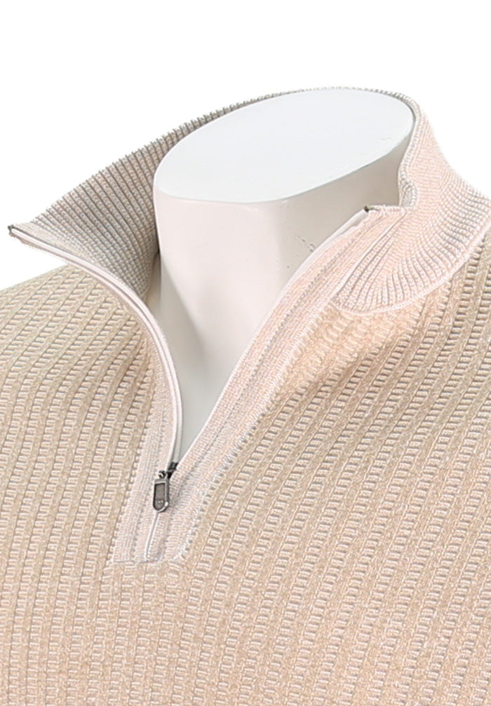 St. Croix Long Sleeve Zip Mock, Hazelnut