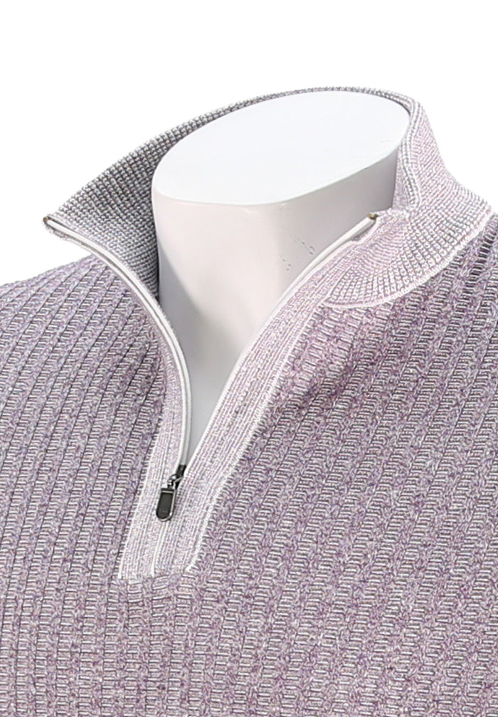 St. Croix Long Sleeve Zip Mock, Mulberry