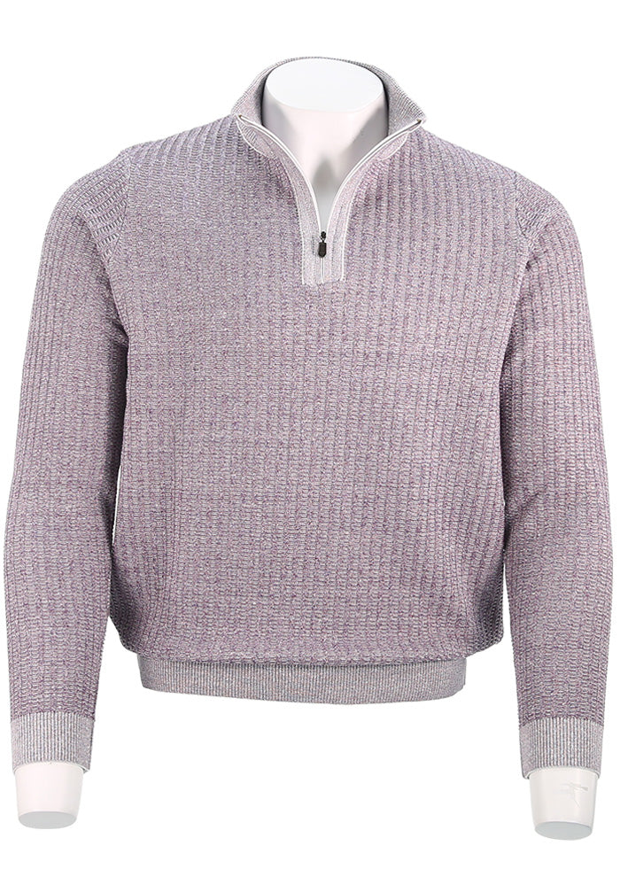 St. Croix Long Sleeve Zip Mock, Mulberry