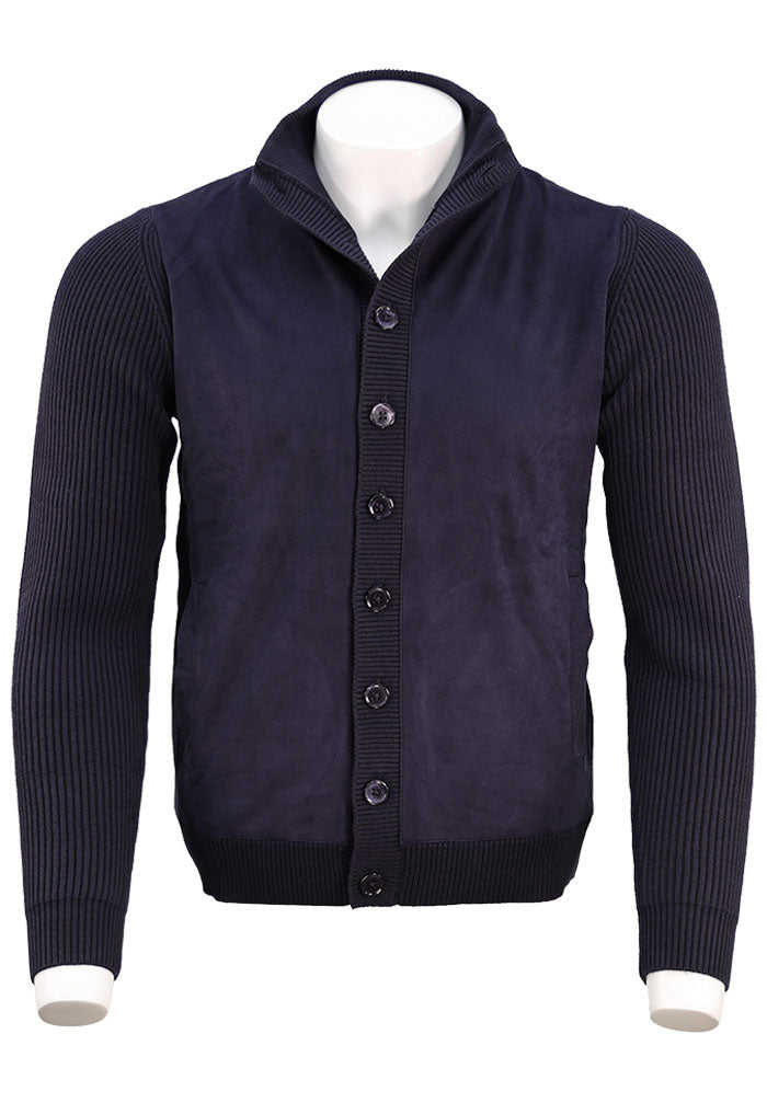 Stenstroms Alcantara Cardigan, Dark Navy