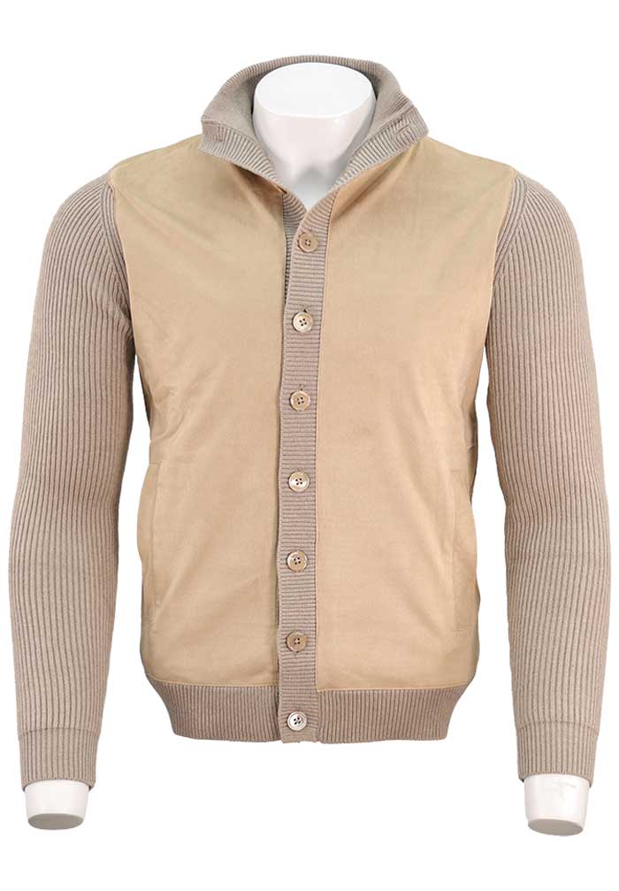 Stenstroms Alcantara Cardigan, Light Beige