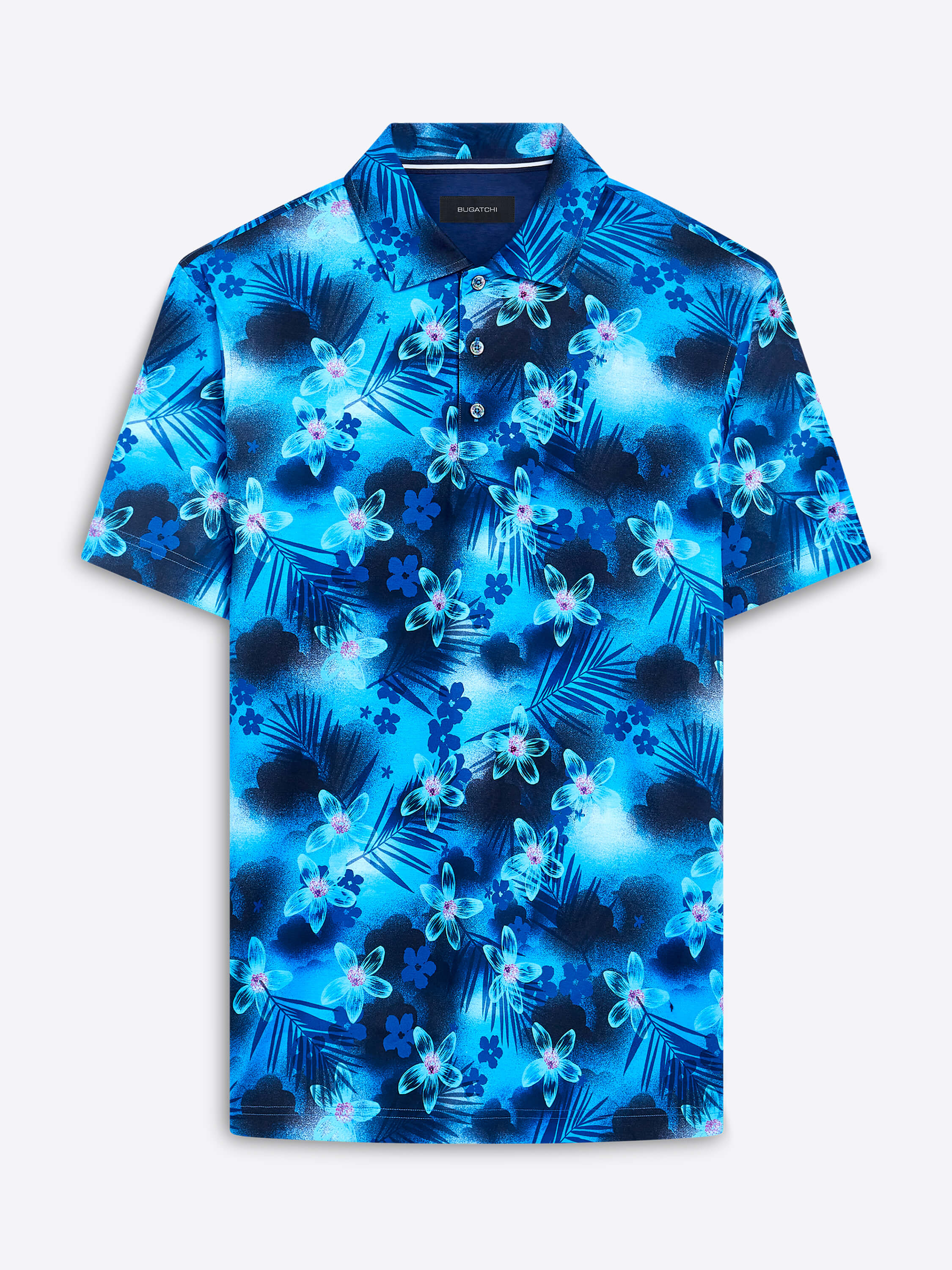 Bugatchi Short Sleeve Digital Polo