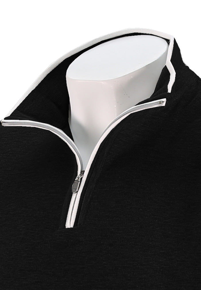 Black quarter-zip sweatshirt St Croix at Mondo Uomo, Naples fl