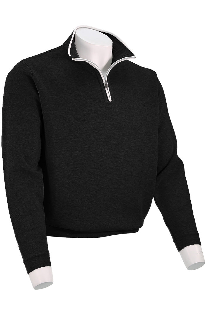 St Croix Black pullover with white collar and cuffs Mondo Uomo Naples with free shipping