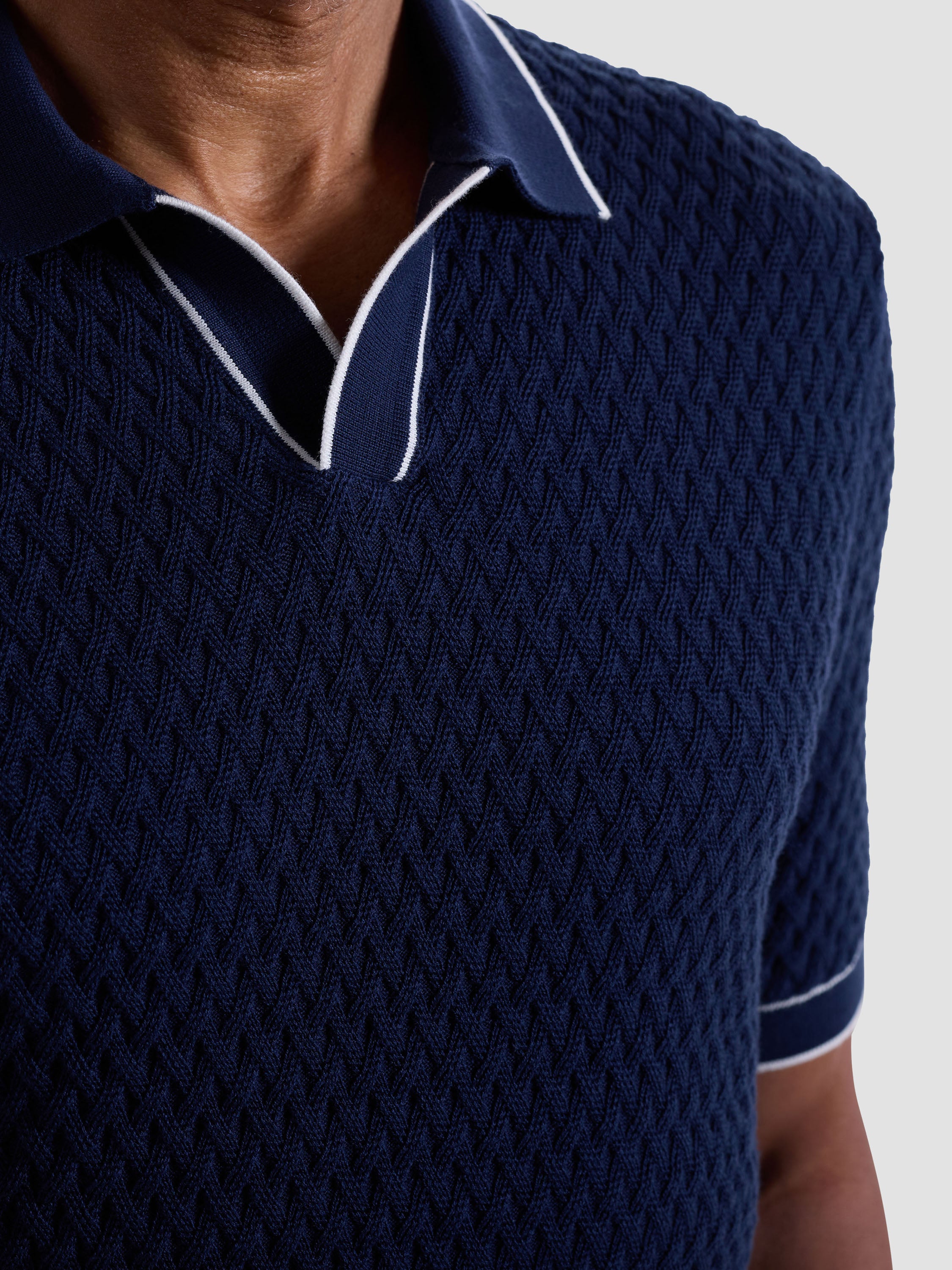 Bugatchi S/S Johnny Collar Sweater