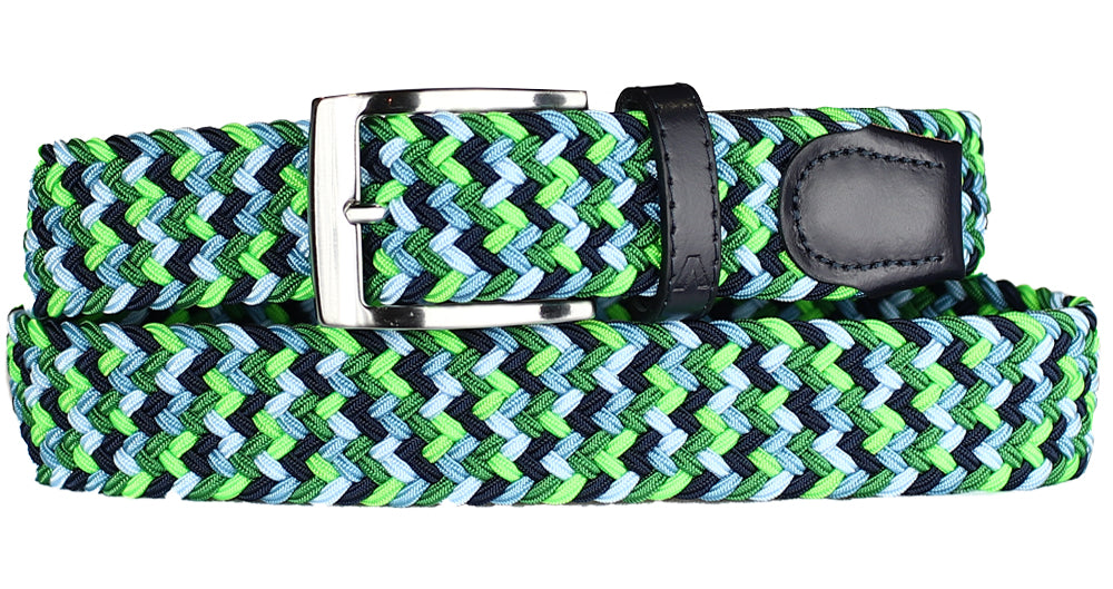 Alberto Braided Stretch Green/Navy