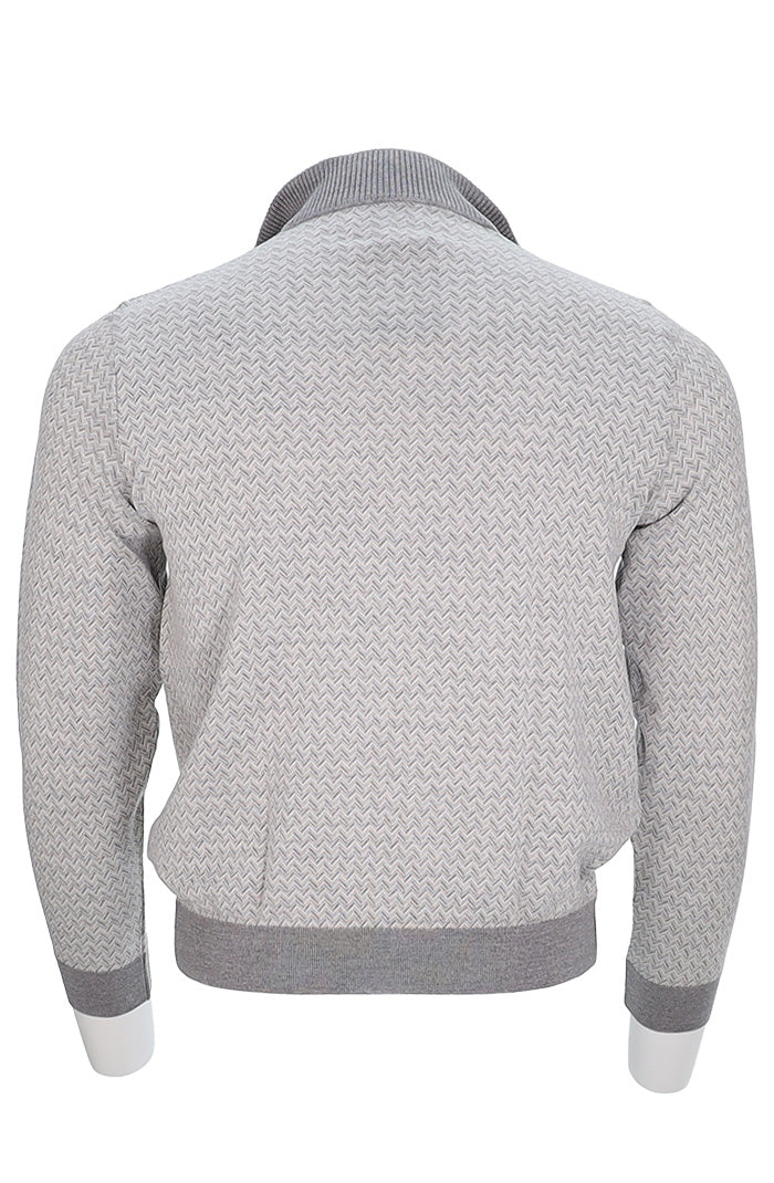 St. Croix Open Mock Wool Sweater - Grey