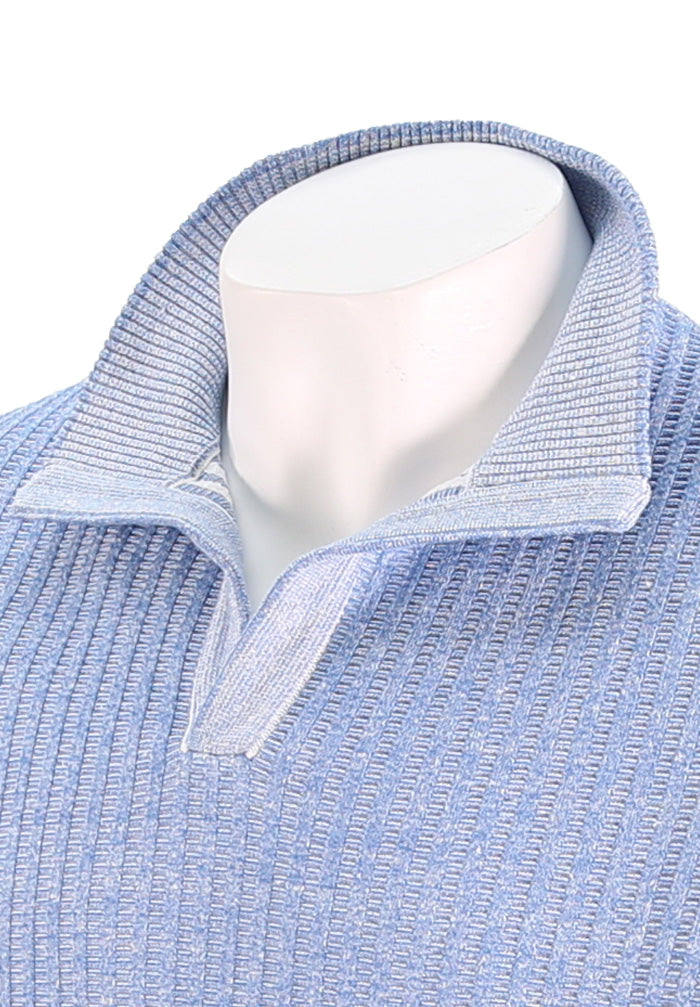 St. Croix Long Sleeve Open Neck, Sky Blue
