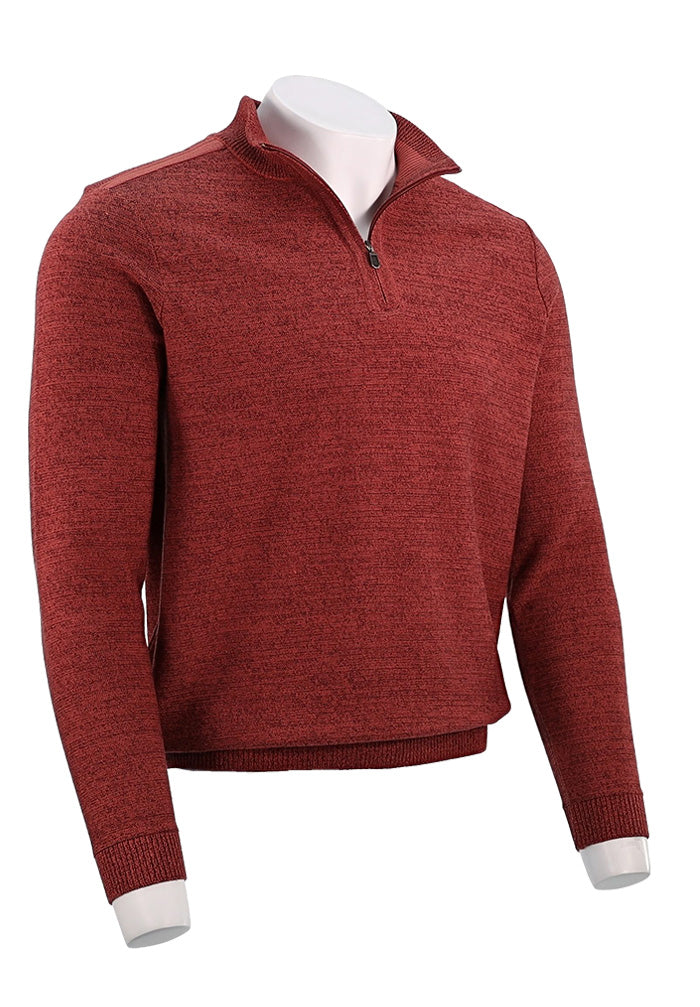St. Croix Long Sleep Zip Mock, MARSALA