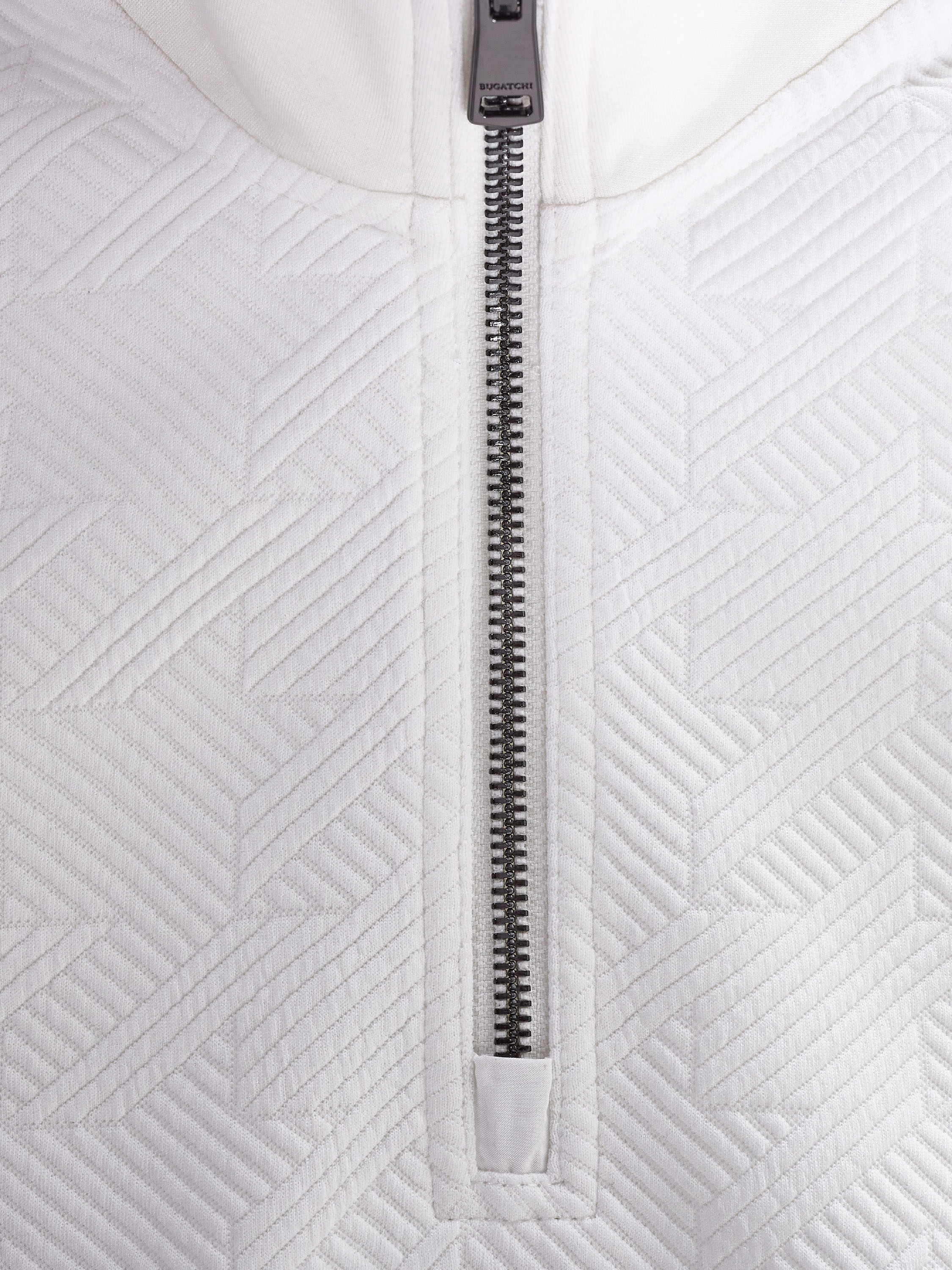 Bugatchi L/S Quarter Zip Knit, Chalk