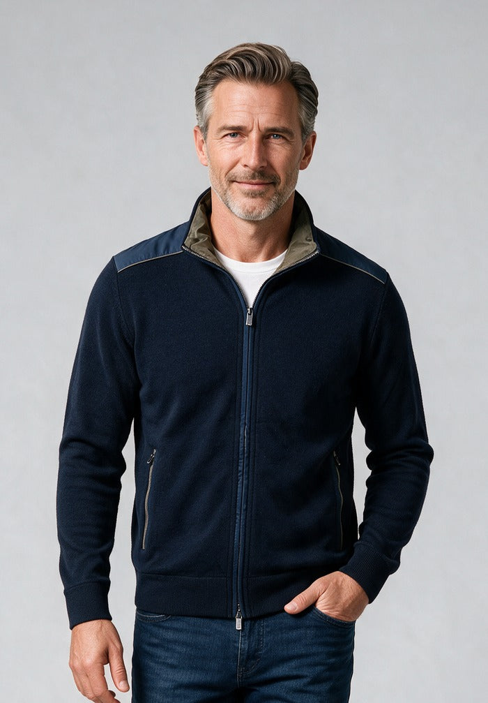 Paul & Shark Full Zip Sweater — model detail