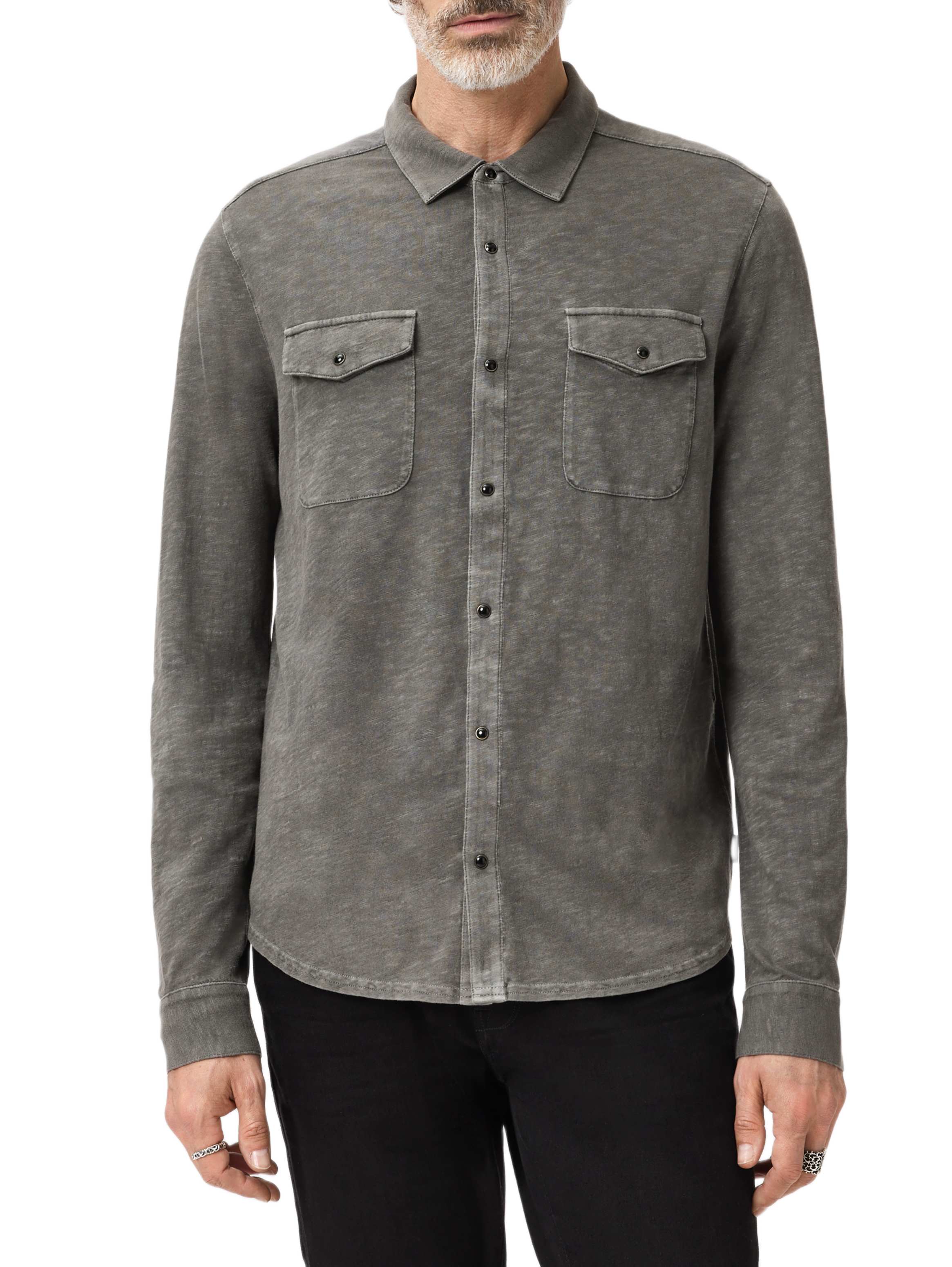 John Varvatos L/S Shirt, Seal Grey