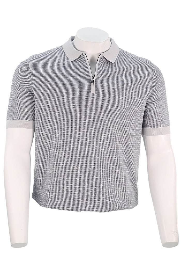 Coneliani Zipper Knit Pattern, Blue