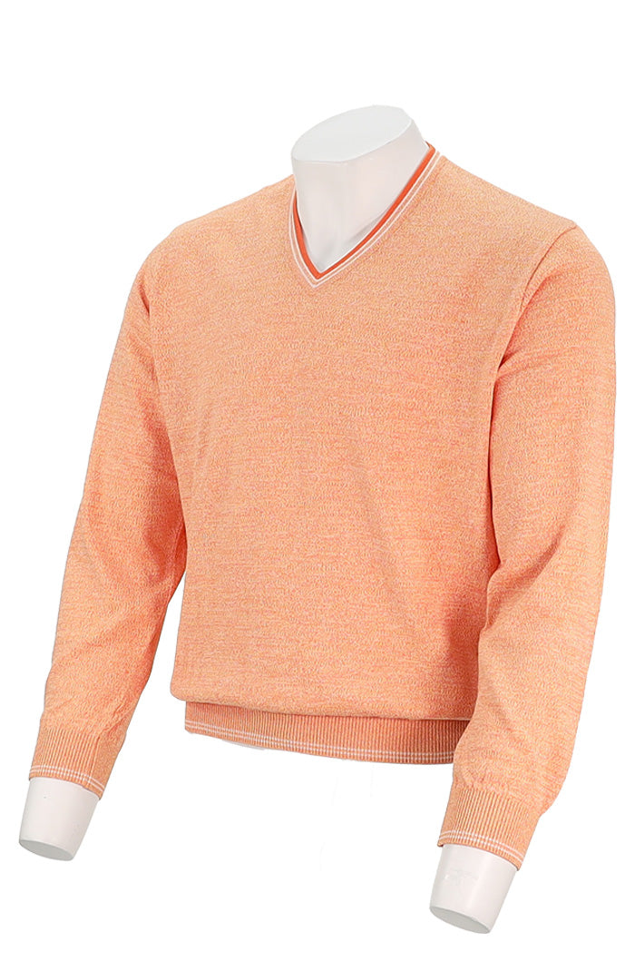 St. Croix Long Sleeve V-Neck with Trim