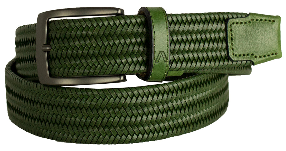 Alberto Braided Stretch Leather Belt