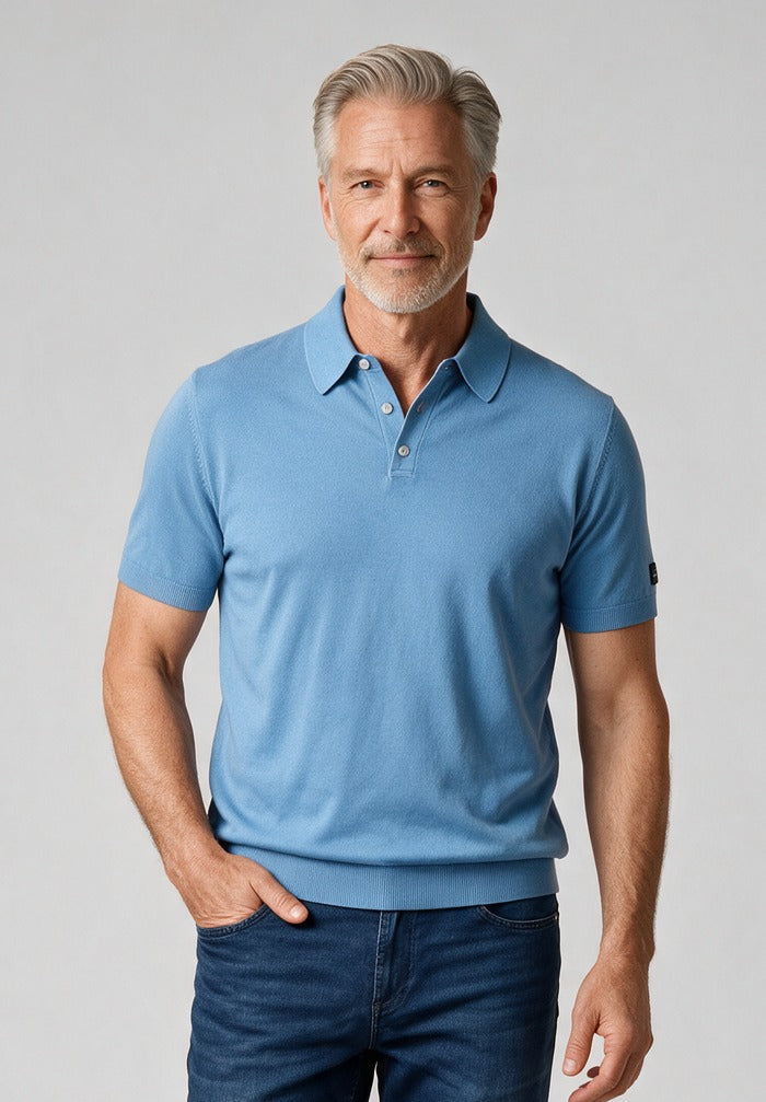 Paul and Shark Short Sleeve Polo Blue — model detail