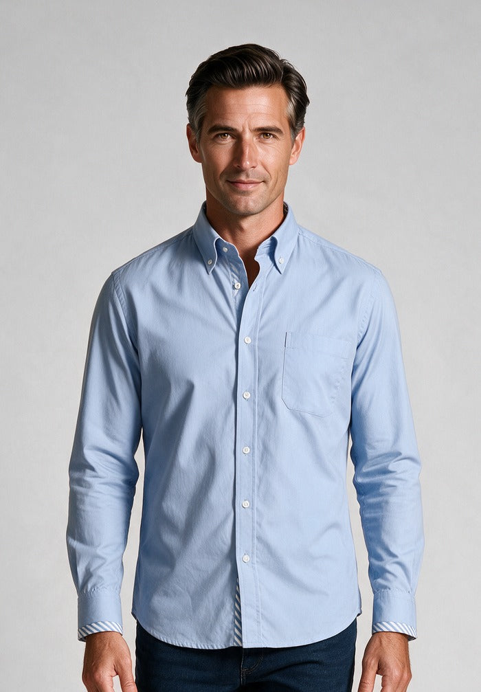 Paul and Shark Long Sleeve Button Down — model detail