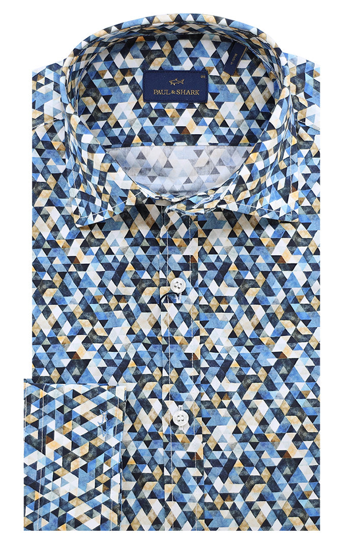 Cotton Poplin Printed Shirt