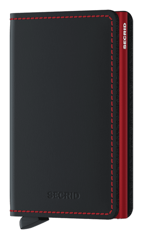 Slimwallet Matte | Black & Red