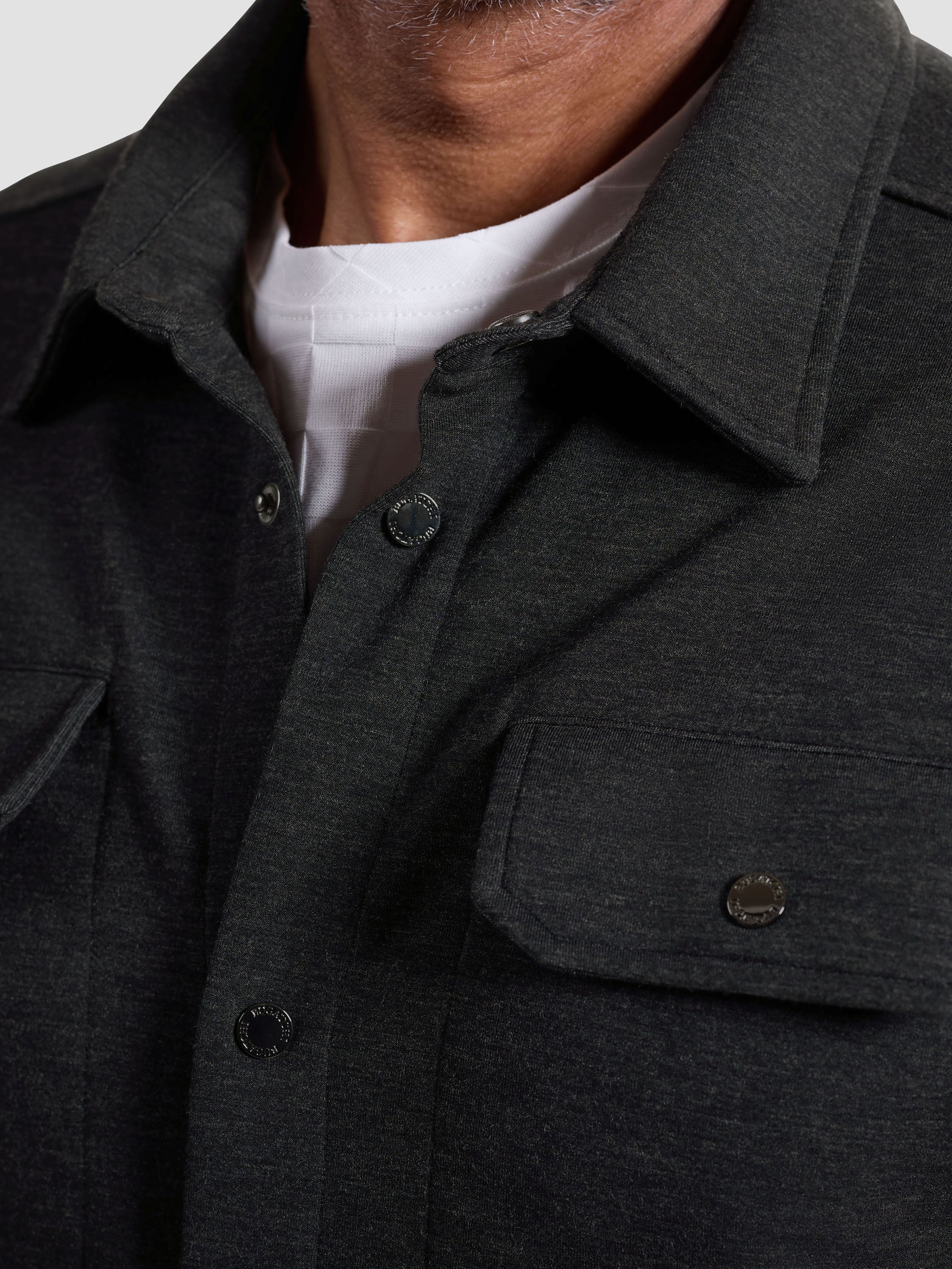 Bugatchi L/S Snap Front Knit