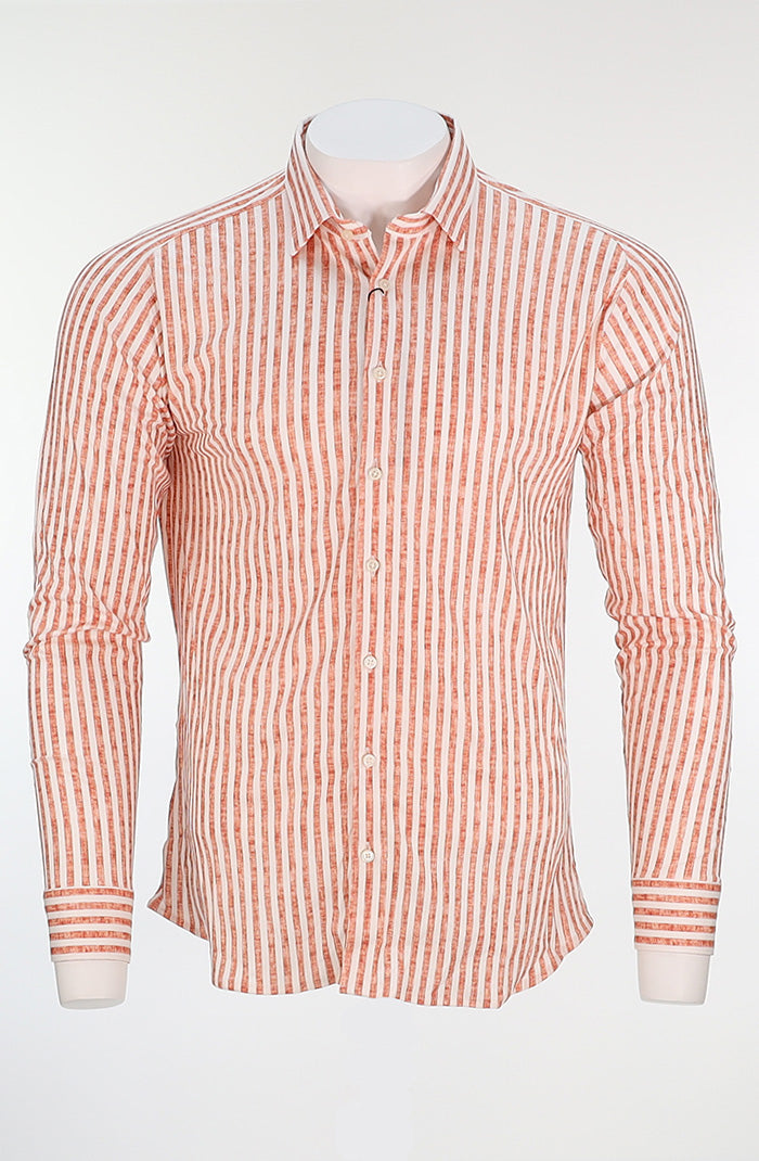 Desoto Long Sleeve Shirt Orange Stripe