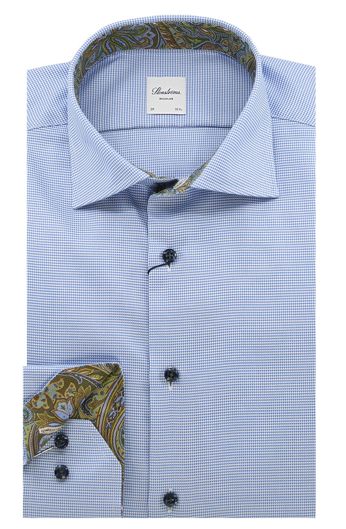 Stenstroms Long Sleeve Shirt with Paisley Trim For Men - Mondo Uomo