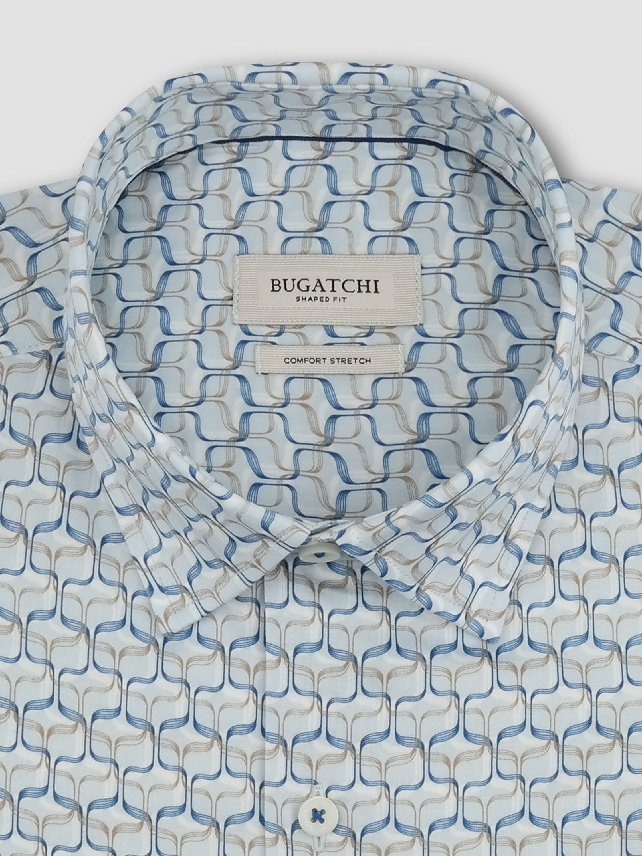 Bugatchi L/S Julian Shirt, Hazy Blue