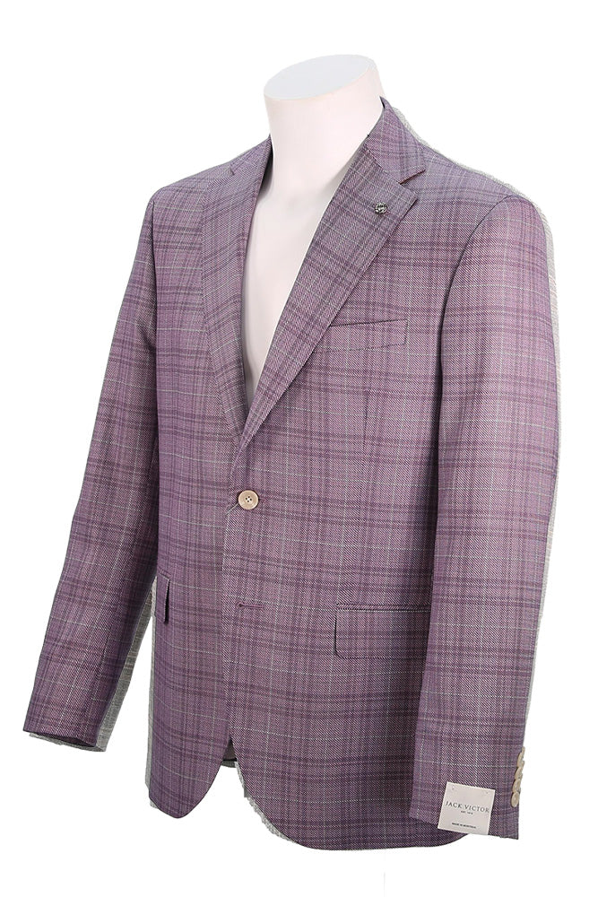 早い者勝ち！FORSOMEONE FUNCTION CHECK COAT Jack Victor Plum Check Sport Coat | Men's Fashion Jacket