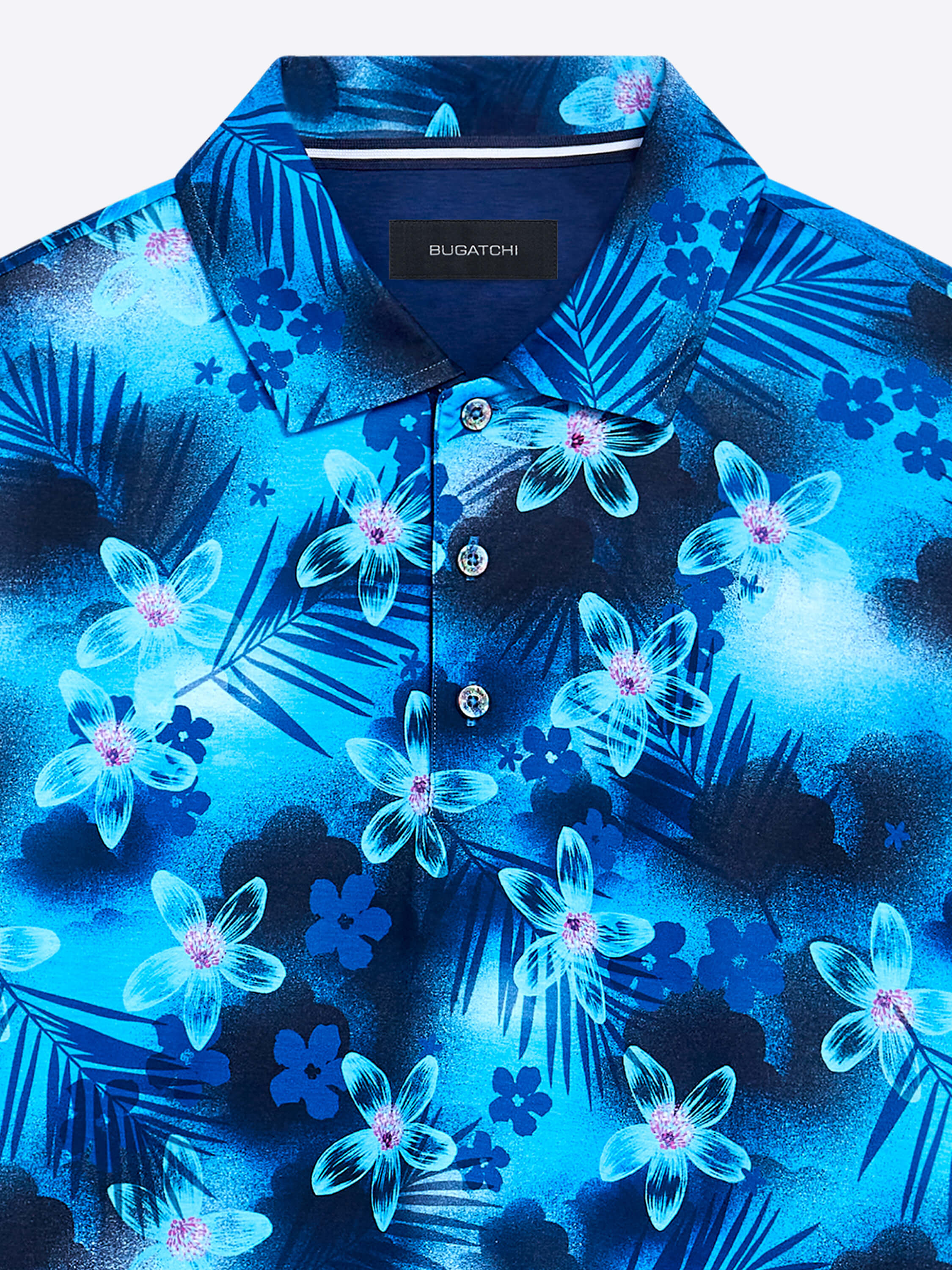 Bugatchi Short Sleeve Digital Polo