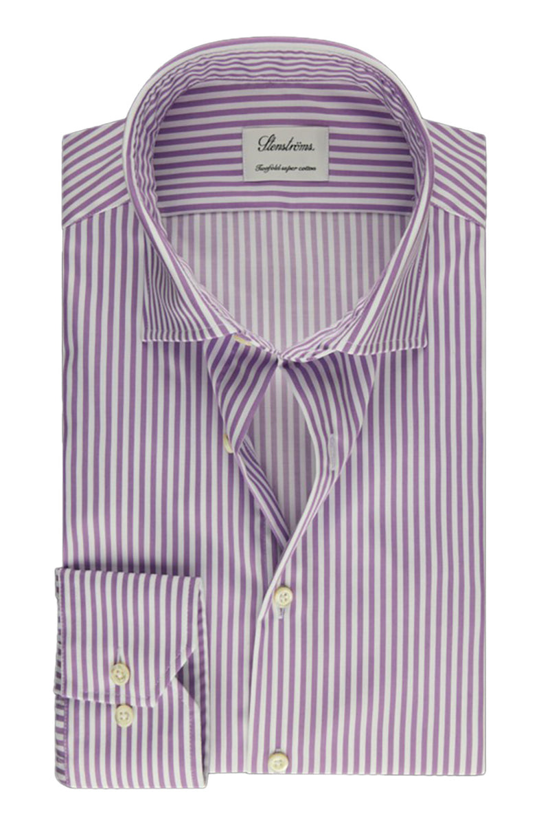 purple pinstripe dress shirt Stenstroms Purple Stripe Twill Shirt Fitted