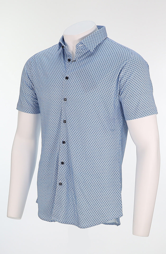 Desoto Short Sleeve Shirt Blue Square