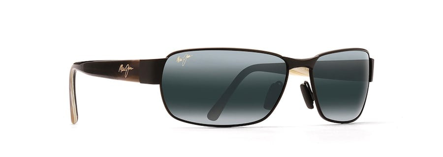 Black Coral Polarized Rectangular Sunglasses