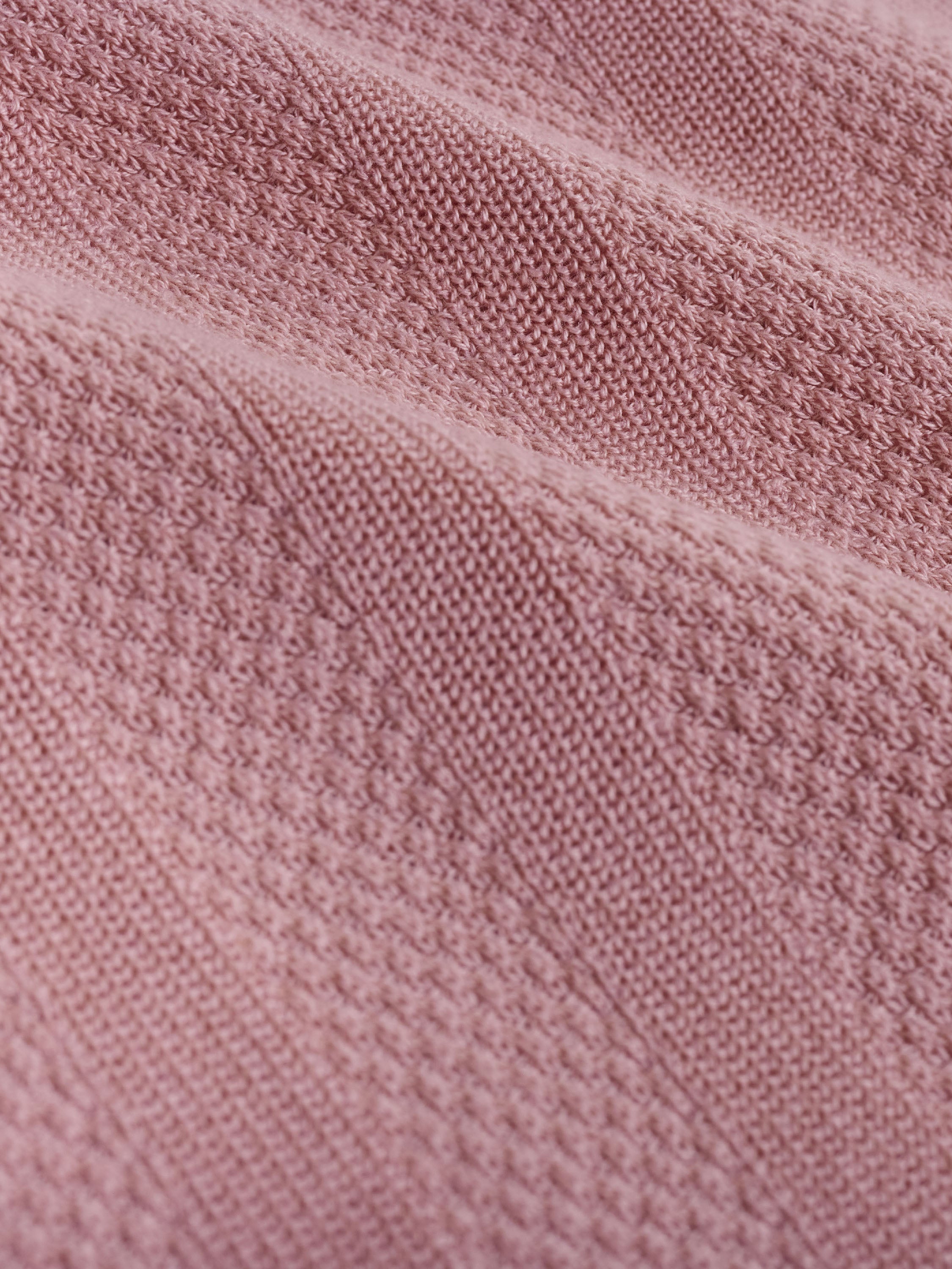 Bugatchi S/S Johnny Collar Sweater, Dusty Pink