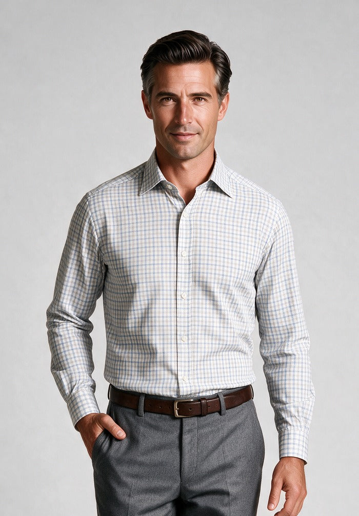 Paul & Shark Xsoft cotton lyocell shirt — model detail