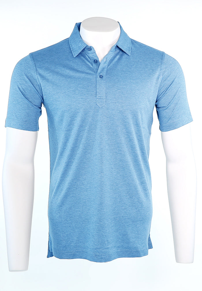 Raffi Aqua Cotton Sherwood Polo in Water | Mondo Uomo Naples FL #Color_Water