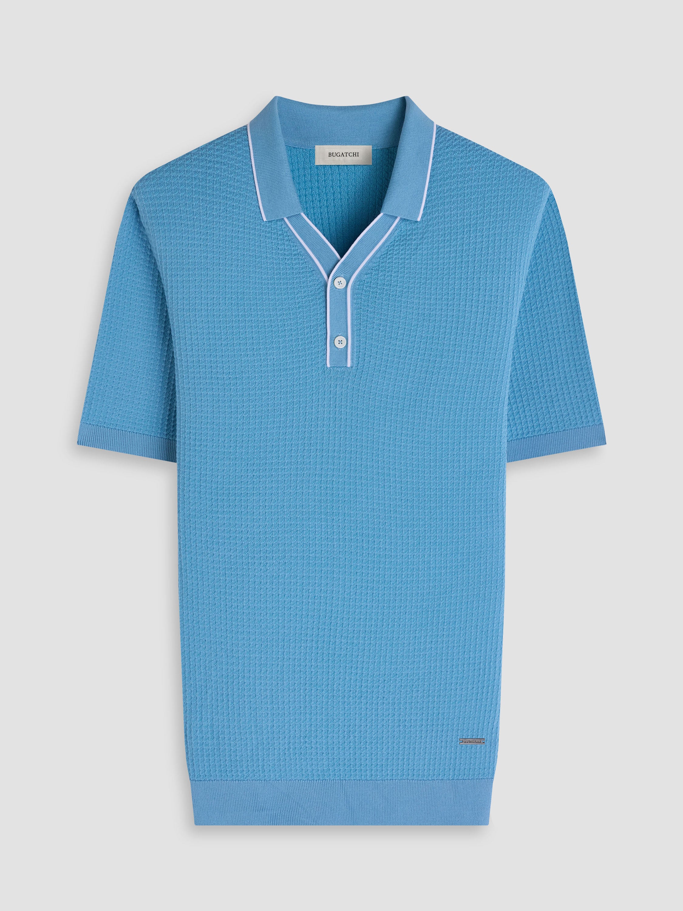 Bugatchi S/S 2 Button Johnny Sweater, Teal