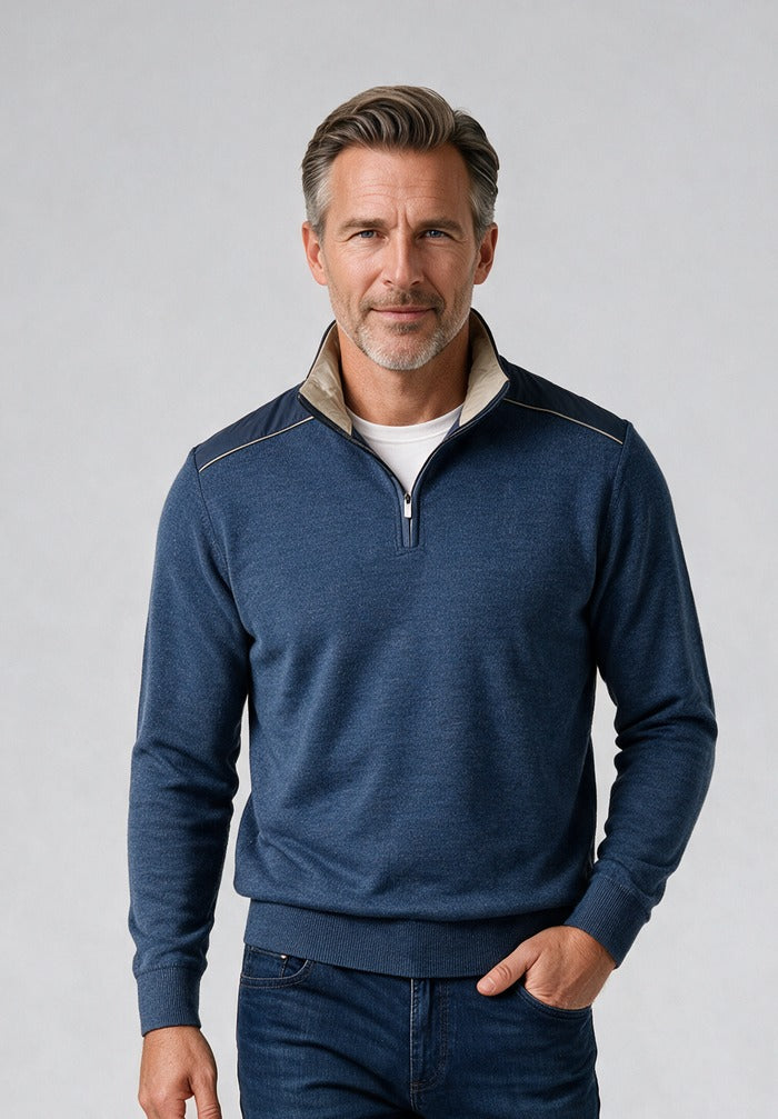 Paul & Shark Typhoon Half Zip Sweater — model detail