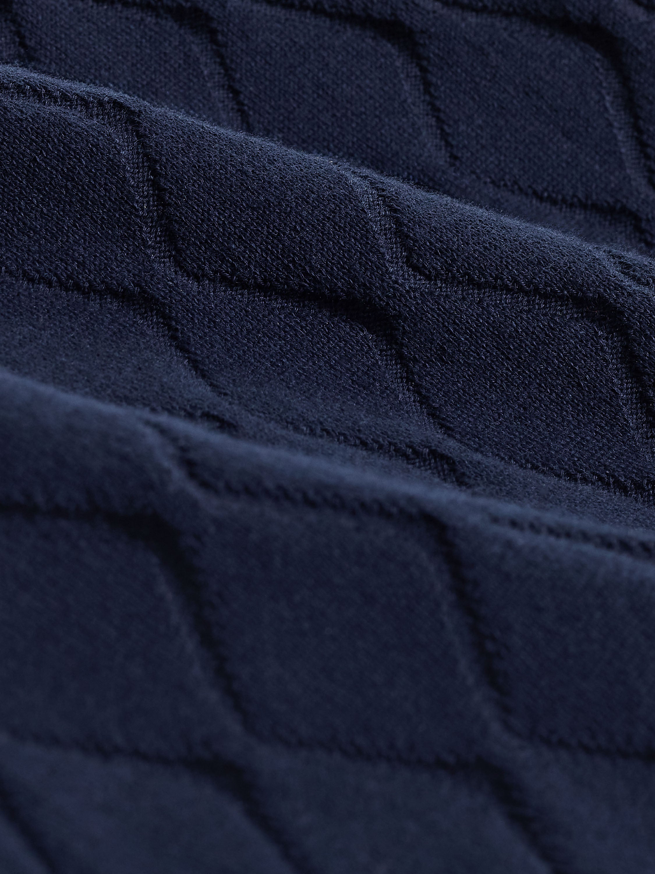 Bugatchi S/S 3 Button Polo Sweater, Navy