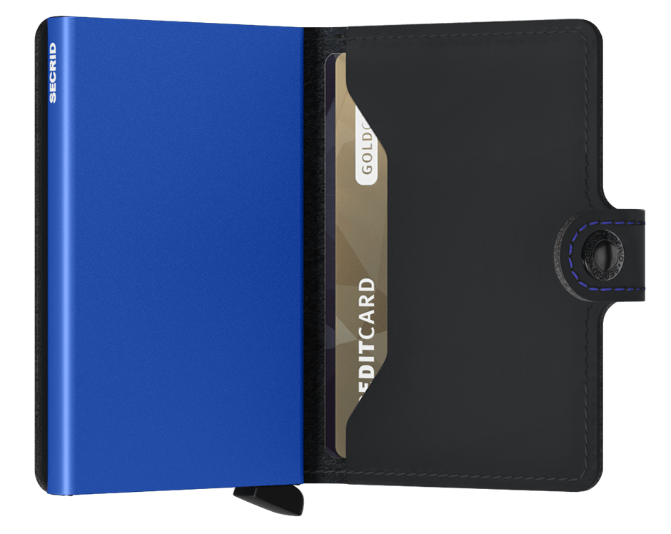 Miniwallet | Matte Black & Blue