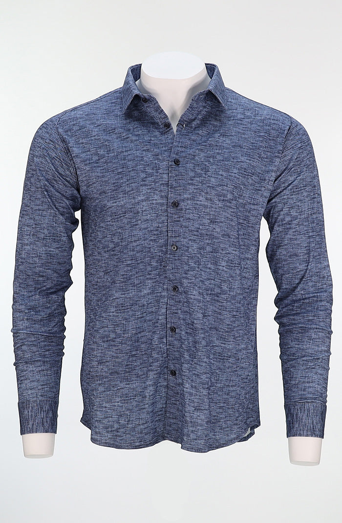 Desoto Long Sleeve Shirt Dark Blue Wash