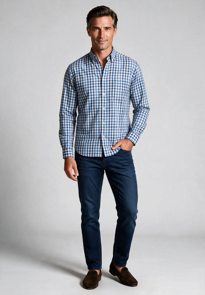 Supima Cotton Shirt — worn with denim