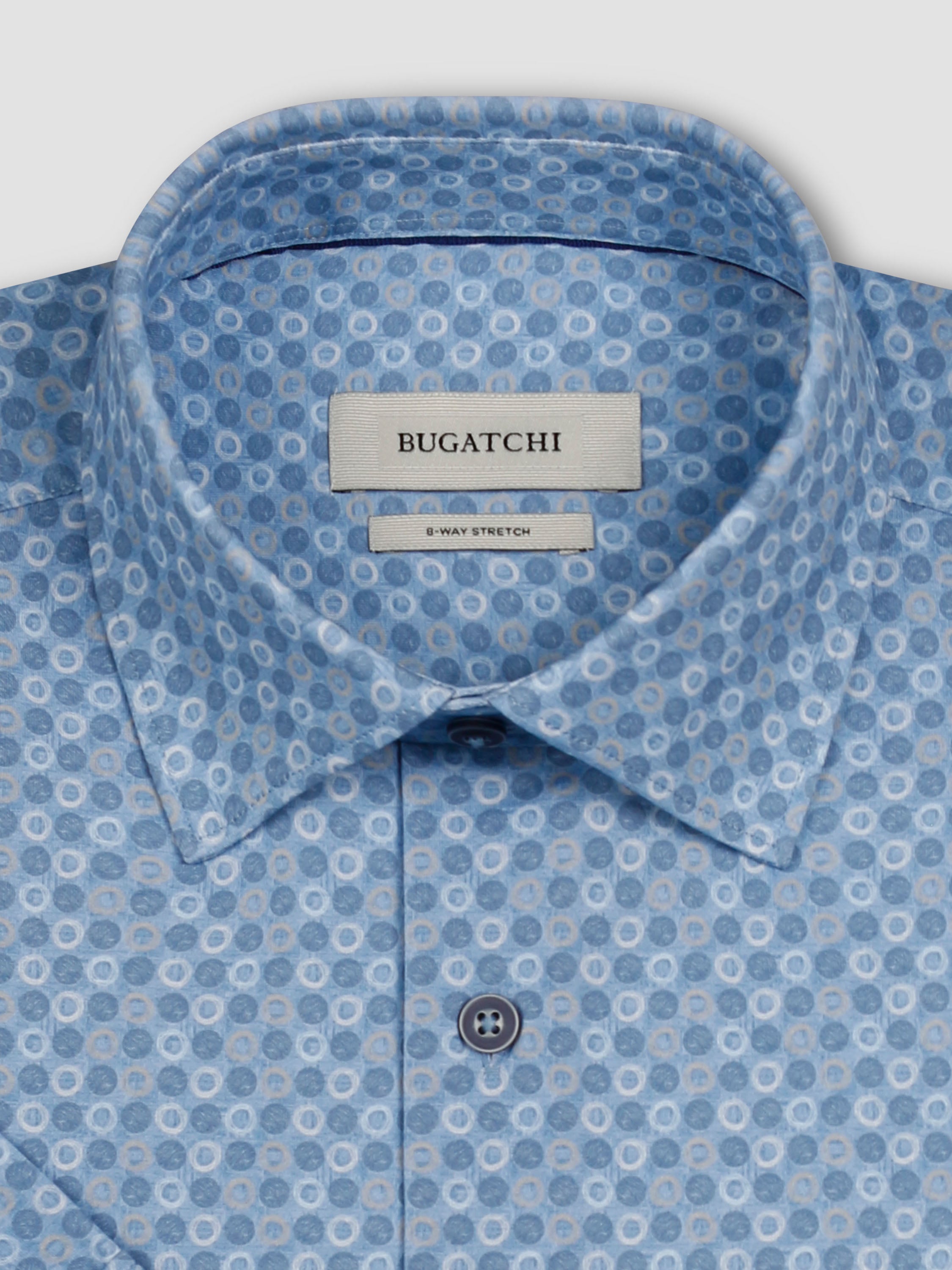 Bugatchi Ooohcotton S/S Shirt, Air Blue