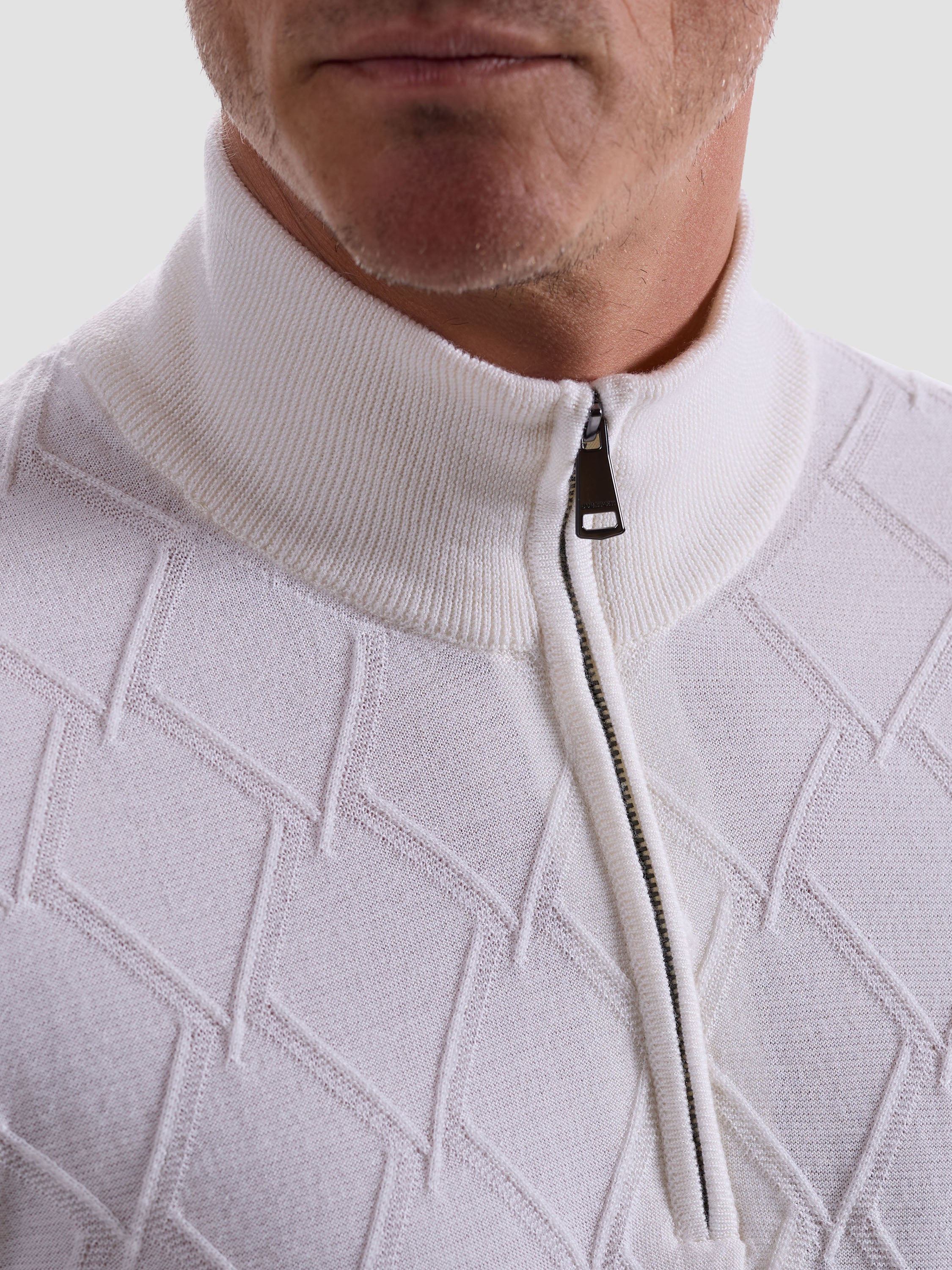 Bugatchi L/S Quarter Zip Sweater