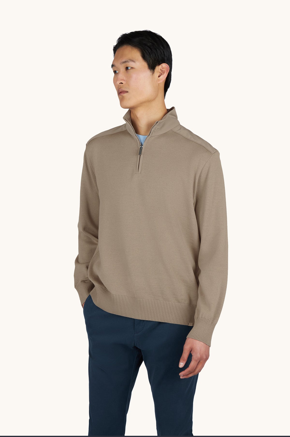 Paul & Shark Typhoon Wool Half Zip Sweater – view 4
